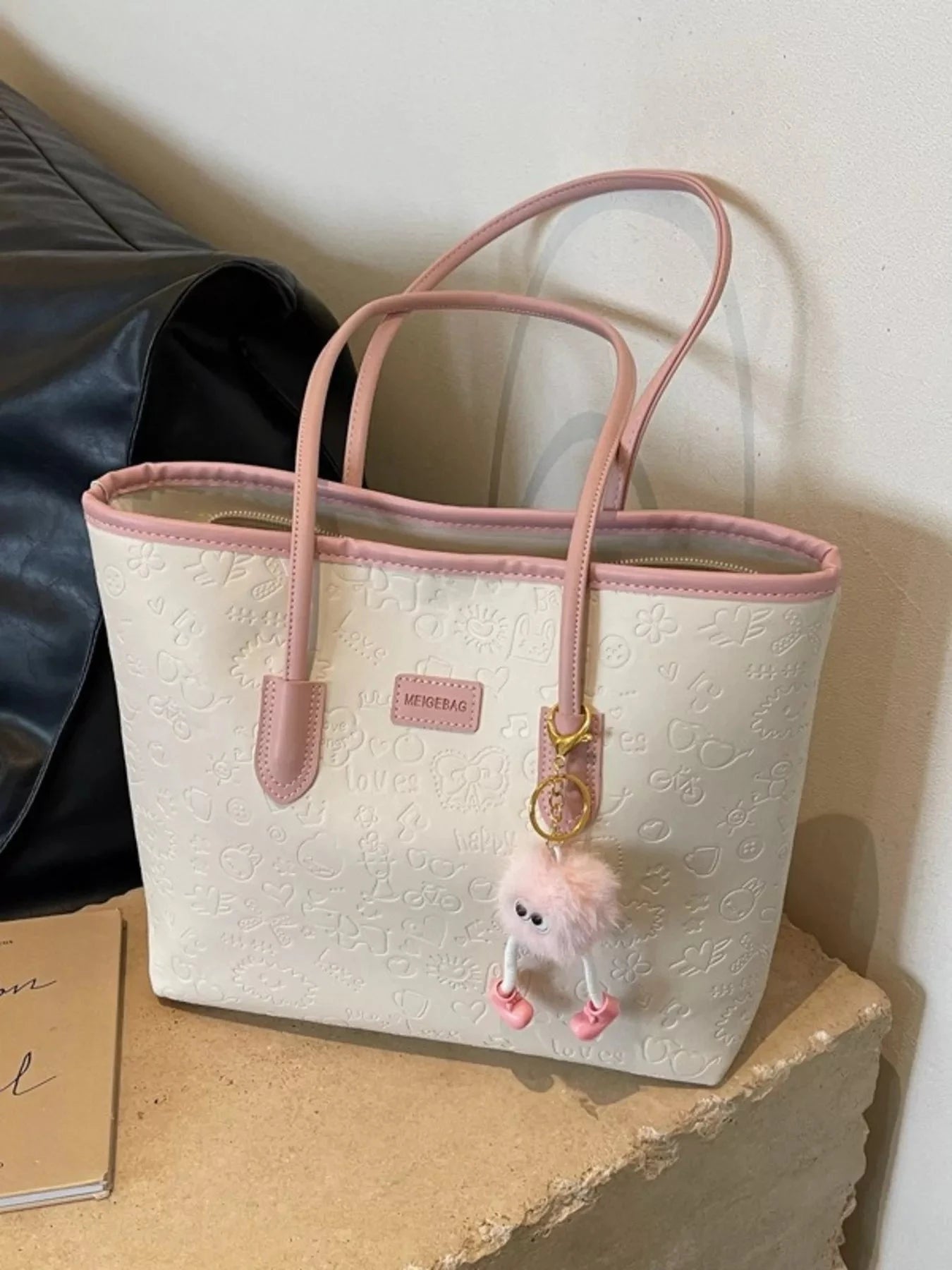 Embossed Pattern Tote Bag