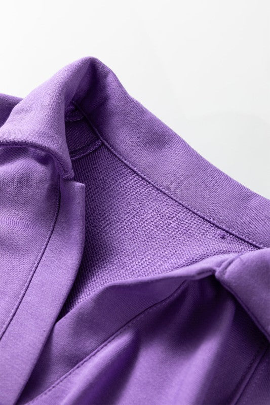 Solid Collared Top and Central Seam Pants Set JUNIPER BLVD