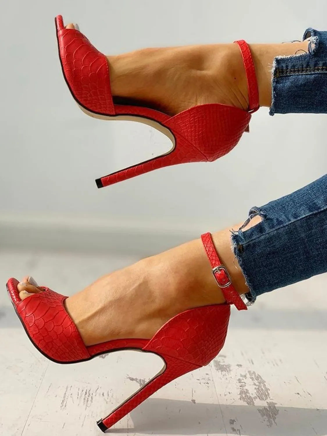Peep Toe Stiletto Sandals Trendsi