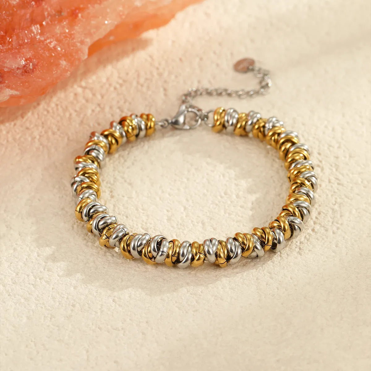 Stainless Steel Beaded Bracelet