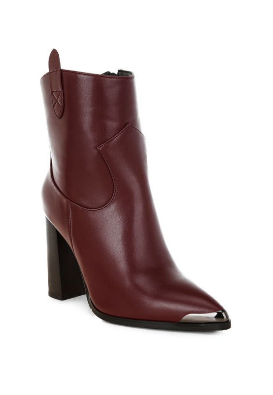 Hatter Pointed Toe Faux Leather Boots Rag Company