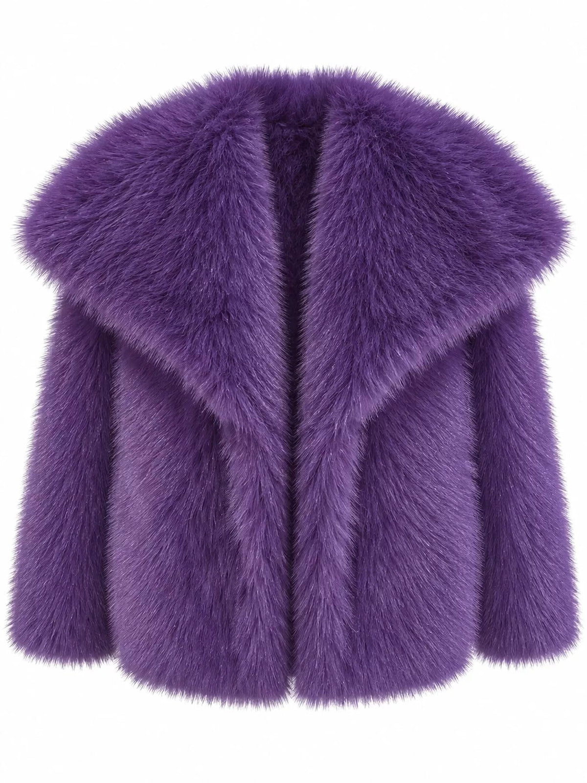 Fox Fur Collar Winter Outerwear Trendsi