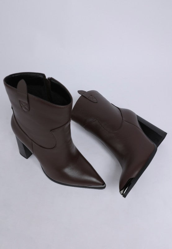 Hatter Pointed Toe Faux Leather Boots Rag Company