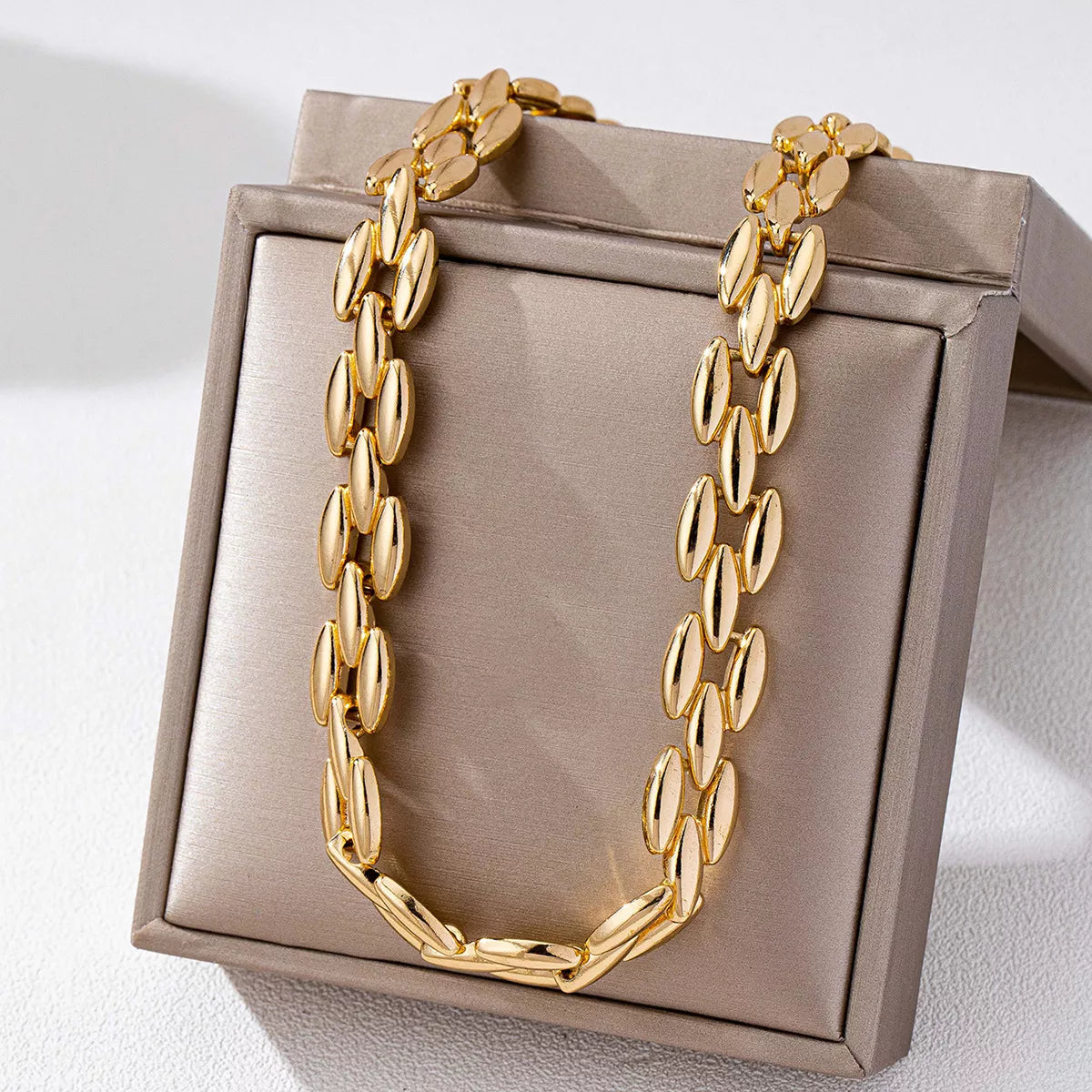 18K Gold-Plated Chunky Necklace Trendsi