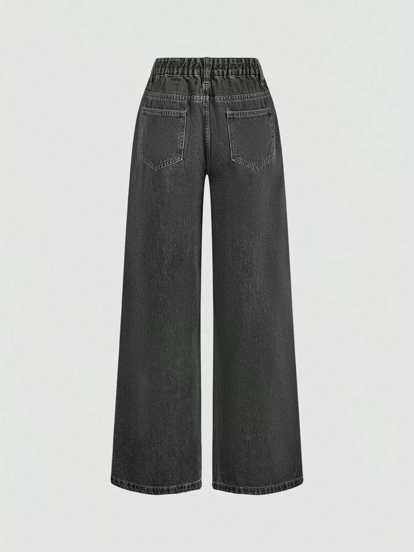 Halter Neck Denim Vest and Wide-Leg Jeans Set Trendsi