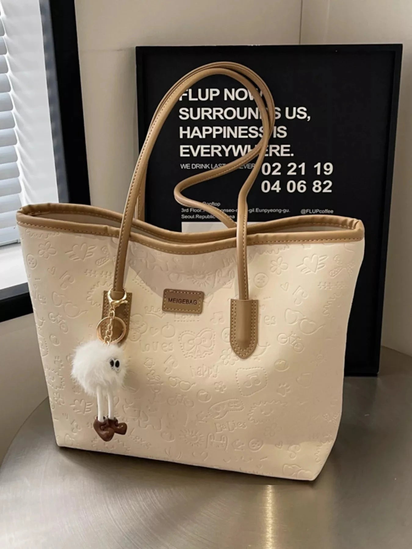 Embossed Pattern Tote Bag