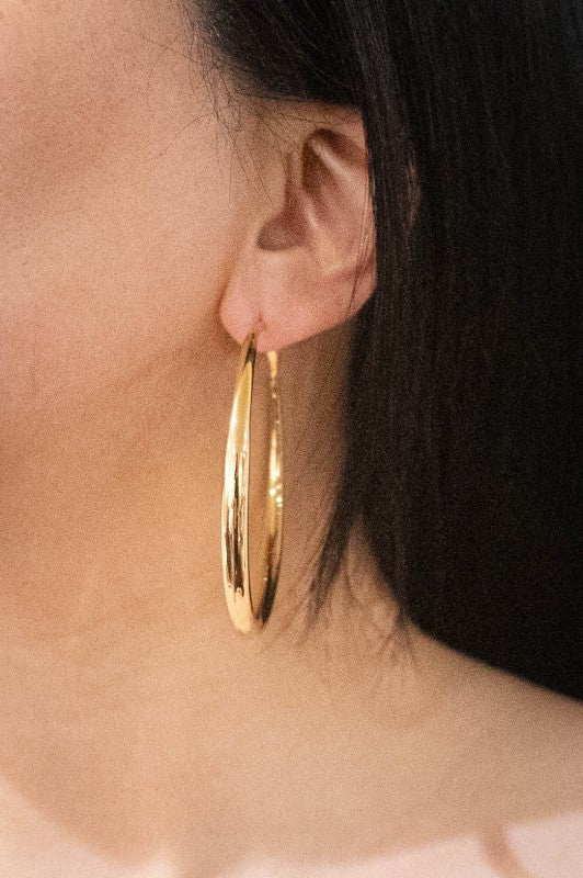Bold Hoop Earrings | Gold Lovoda