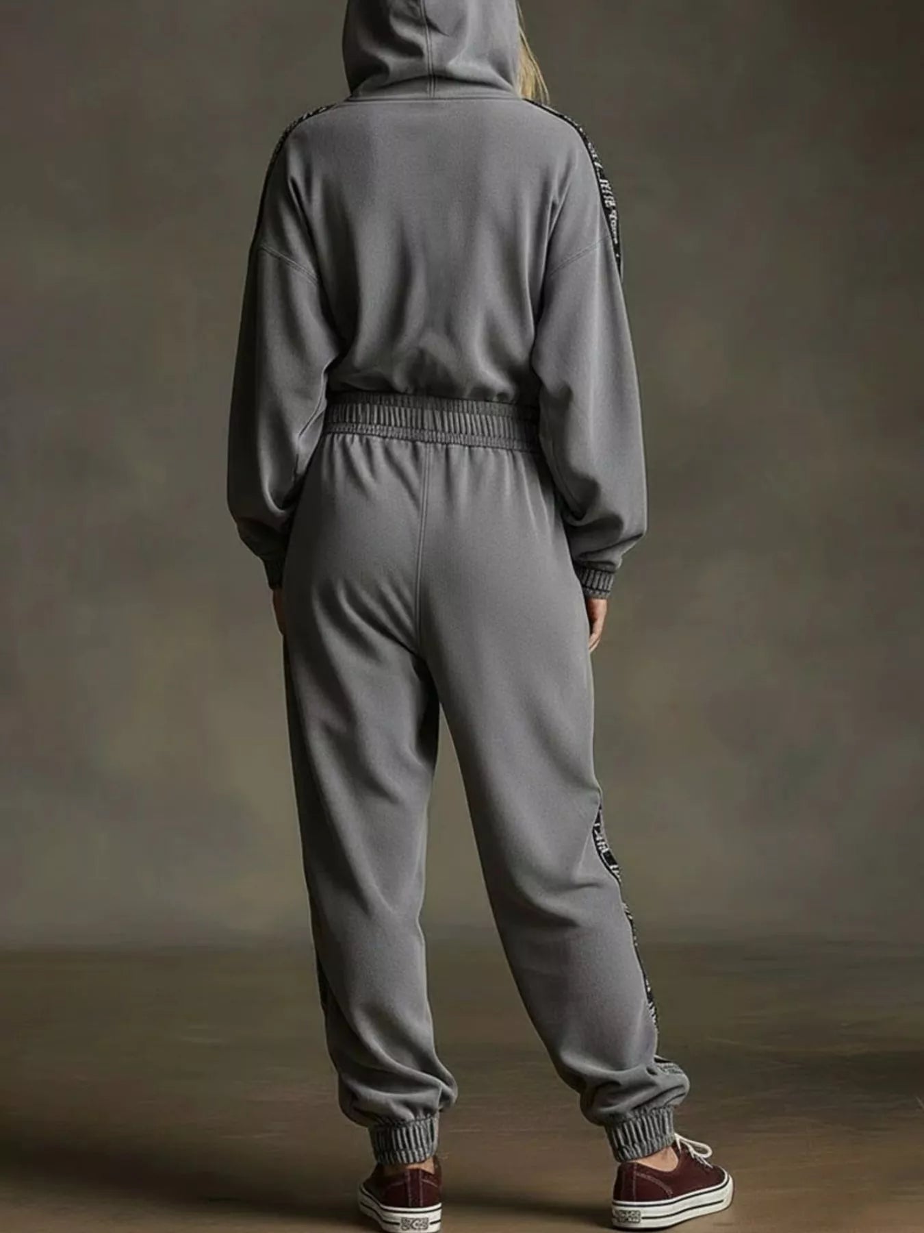 Zip-Up Long Sleeve Hooded Jumpsuit Trendsi