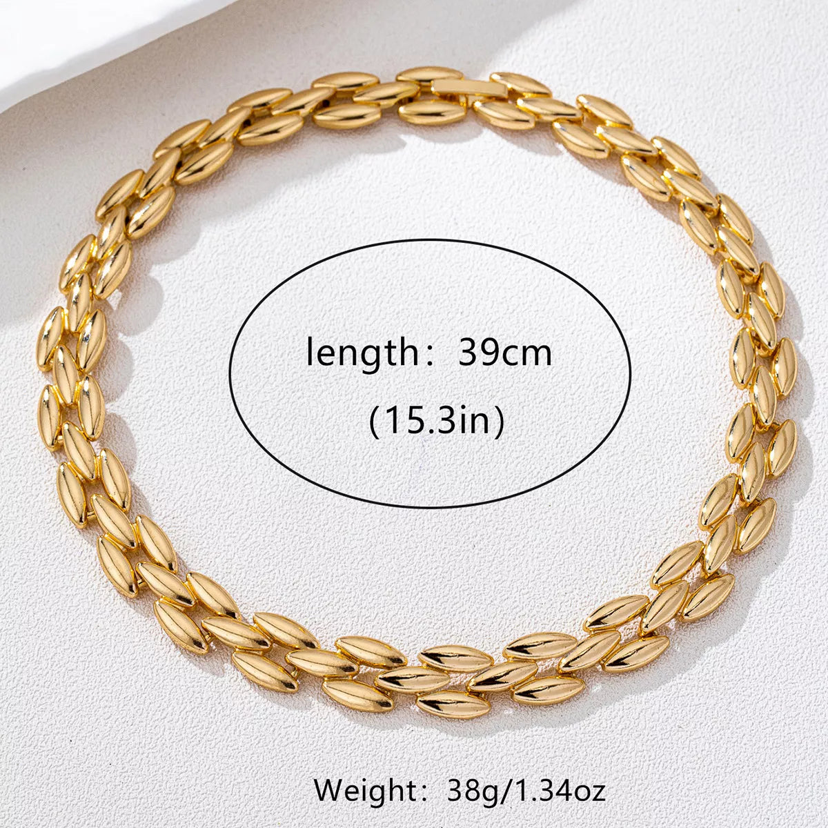 18K Gold-Plated Chunky Necklace Trendsi