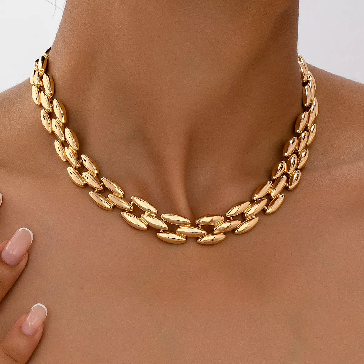 18K Gold-Plated Chunky Necklace Trendsi