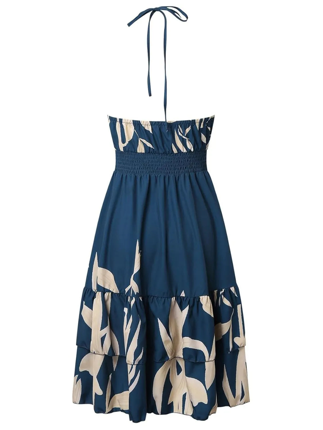 Paisley Print Halter Neck Mini Dress Trendsi
