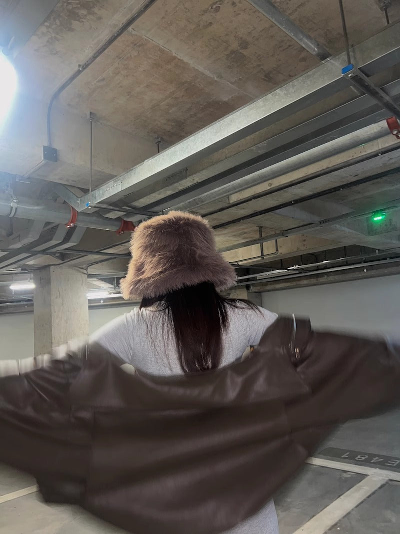 Mink Fur Fluffy Bucket Hat Luckygirlsclothingcompany.com