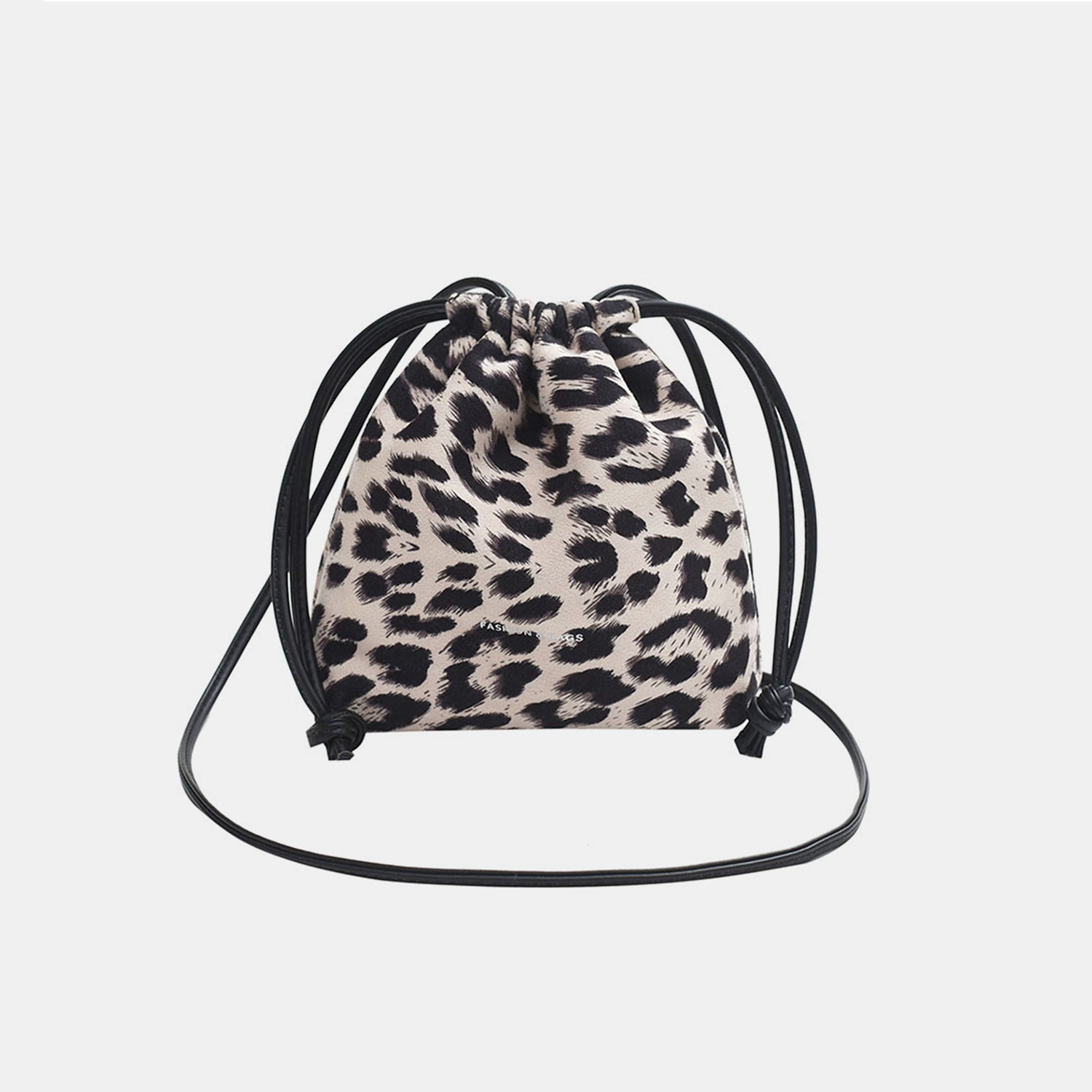 Drawstring Leopard Crossbody Bag Trendsi