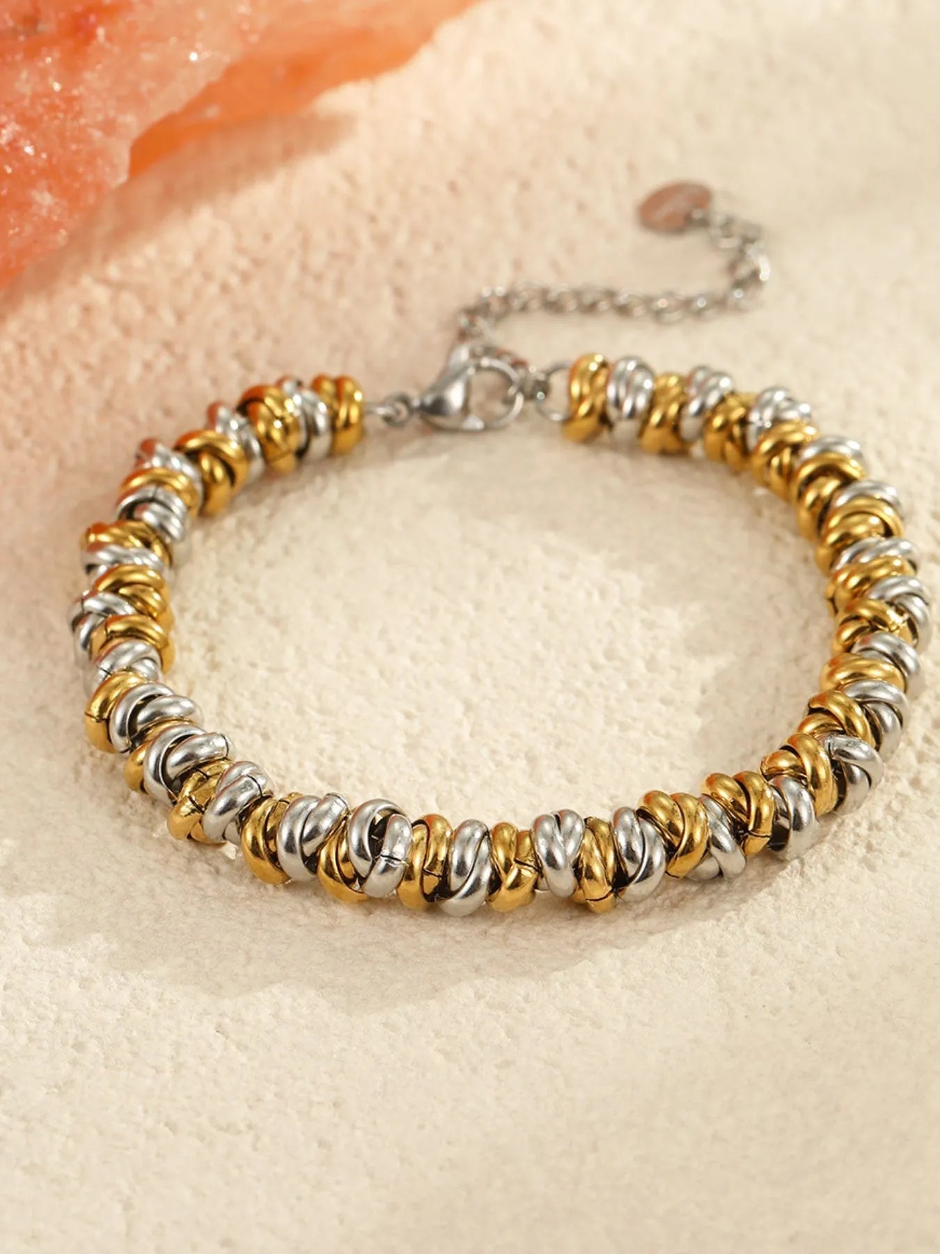 Stainless Steel Beaded Bracelet 
