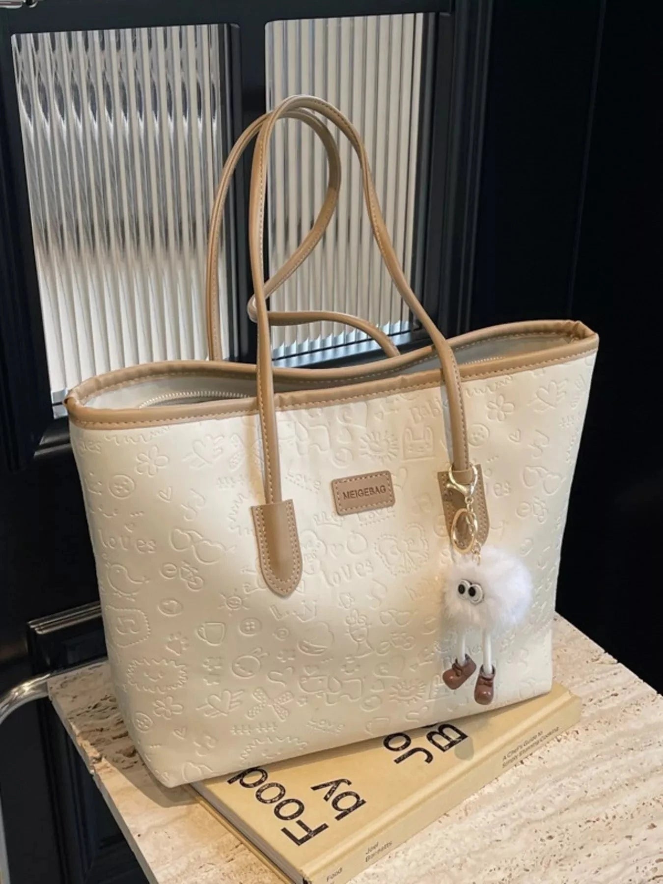 Embossed Pattern Tote Bag 