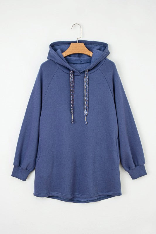Solid Fleece Lined Drawstring Hoodie JUNIPER BLVD