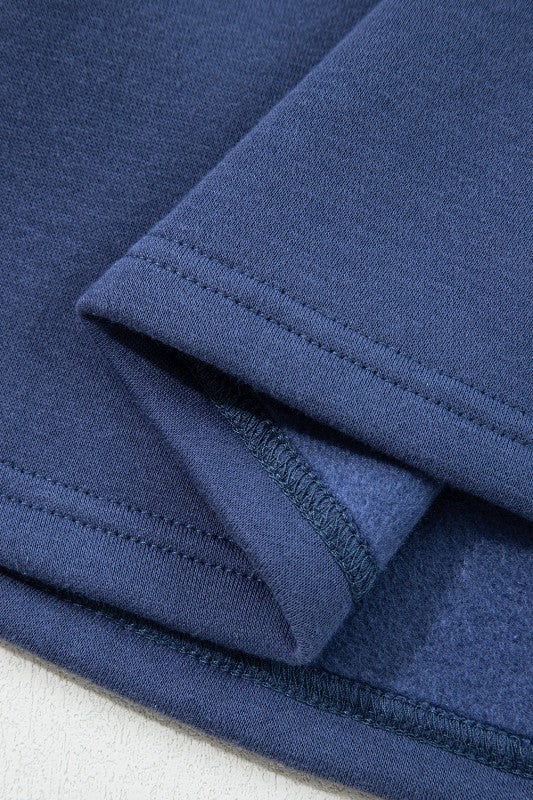 Solid Fleece Lined Drawstring Hoodie JUNIPER BLVD