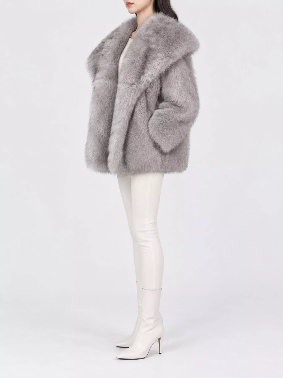 Fox Fur Collar Winter Outerwear Luckygirlsclothingcompany.com