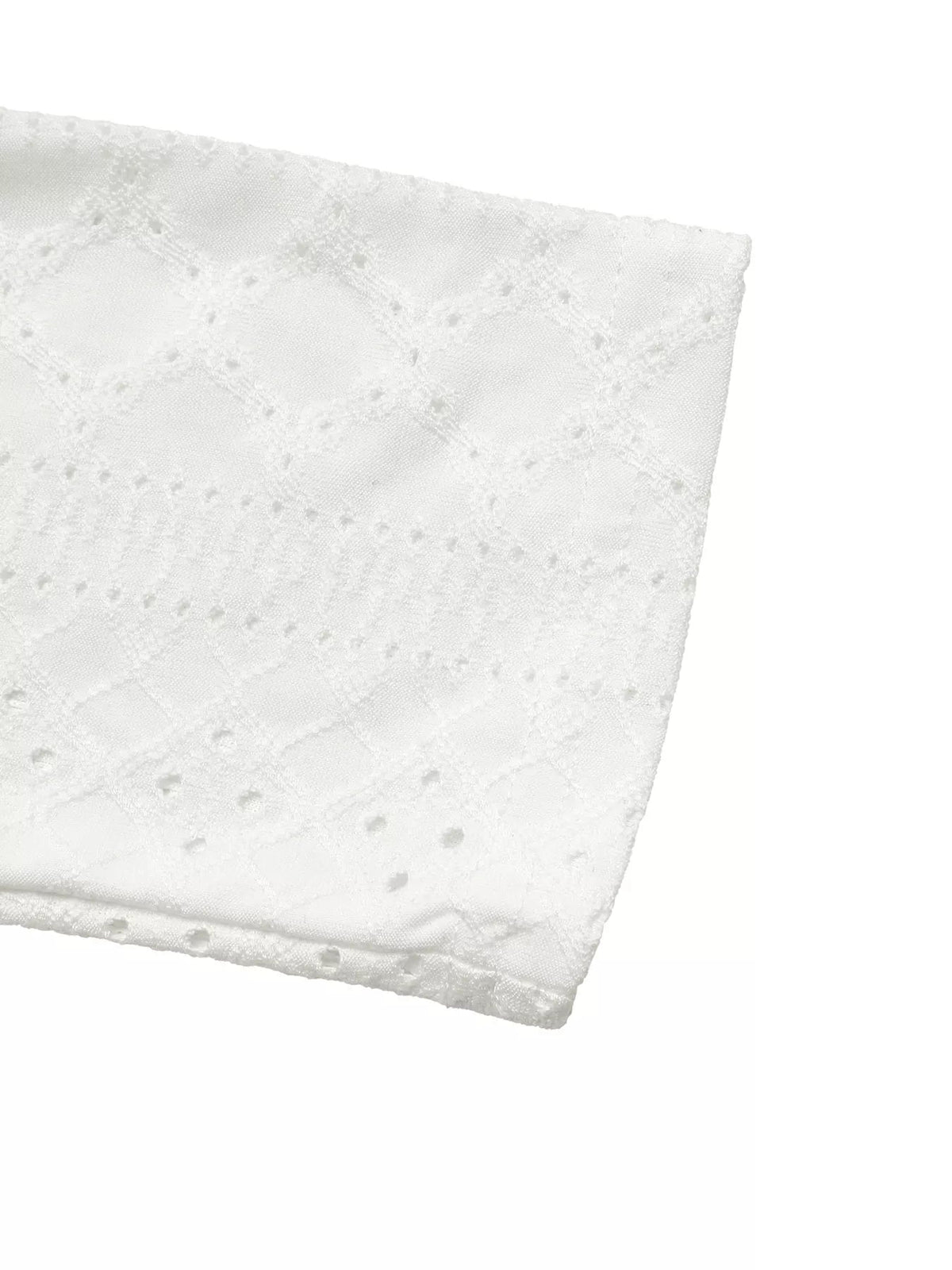Eyelet V-Neck Long Sleeve T-Shirt Trendsi