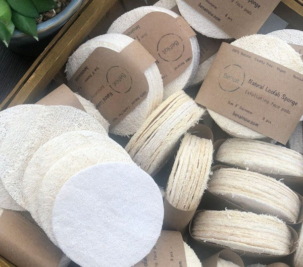 Natural Loofah Pads 5-pcs 