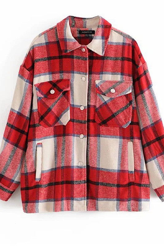 Plaid flannel jacket Miss Sparkling