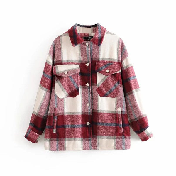 Plaid flannel jacket Miss Sparkling
