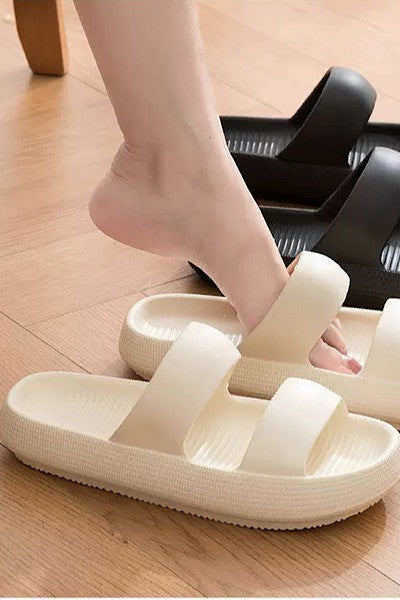 Double strap slide sandals Miss Sparkling