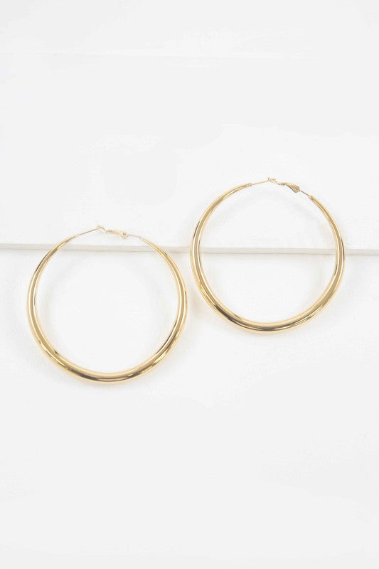 Bold Hoop Earrings | Gold Lovoda