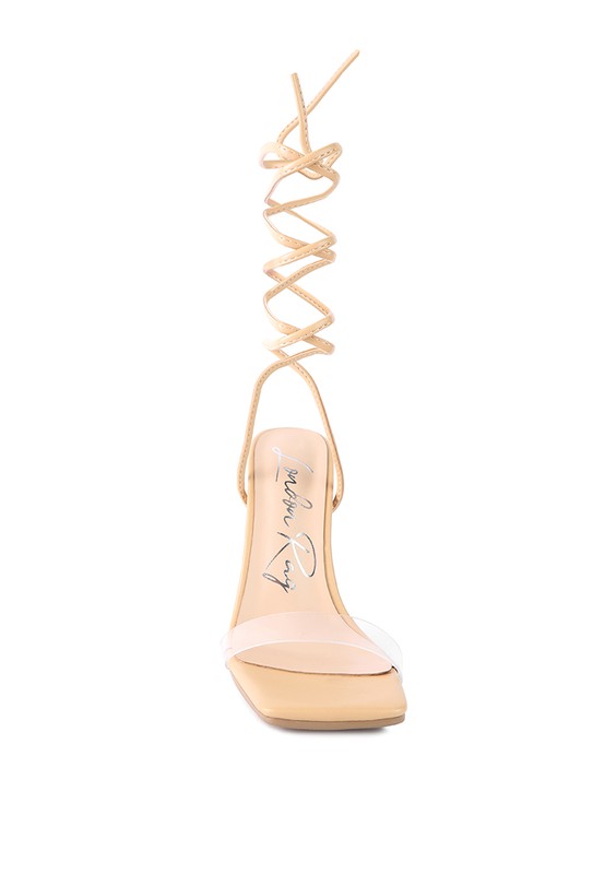 SCANSTA LACE UP DIAMANTE HIGH HEEL SANDAL Rag Company