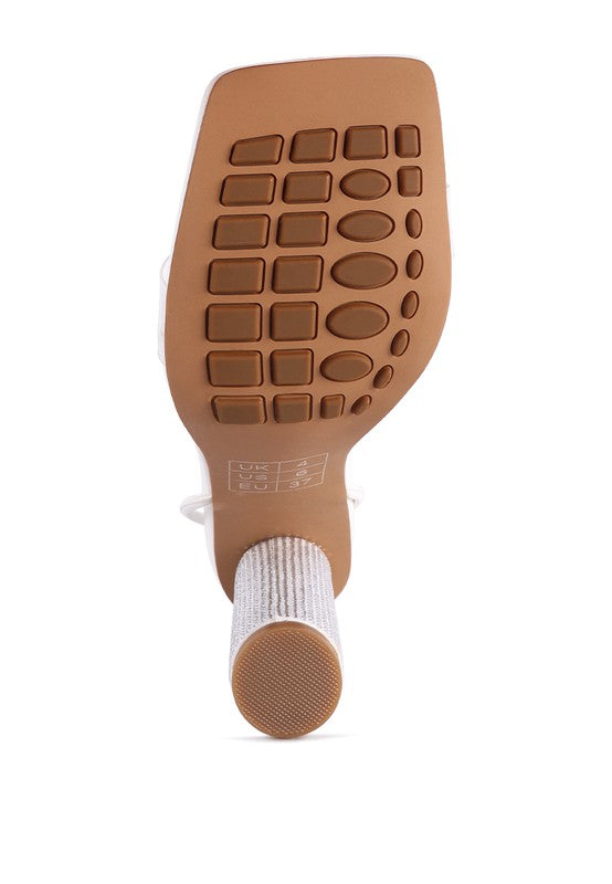 SCANSTA LACE UP DIAMANTE HIGH HEEL SANDAL Rag Company