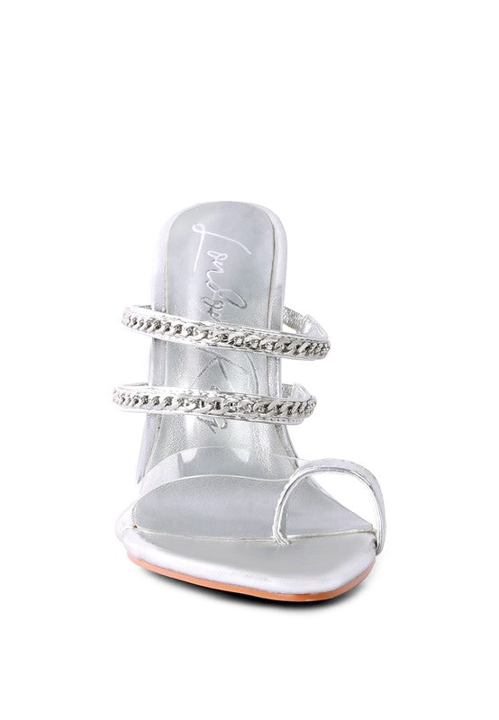TICKLE ME HIGH HEELED TOE RING SANDALS Rag Company