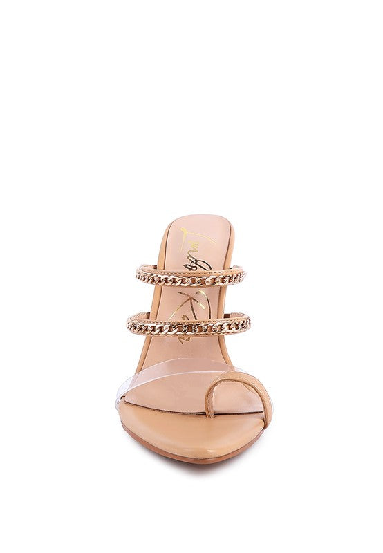 TICKLE ME HIGH HEELED TOE RING SANDALS Rag Company