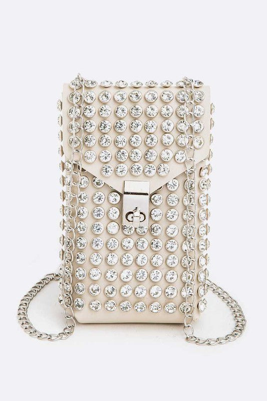 Crystal Studs Cellphone Convertible Bag Artini Accessories