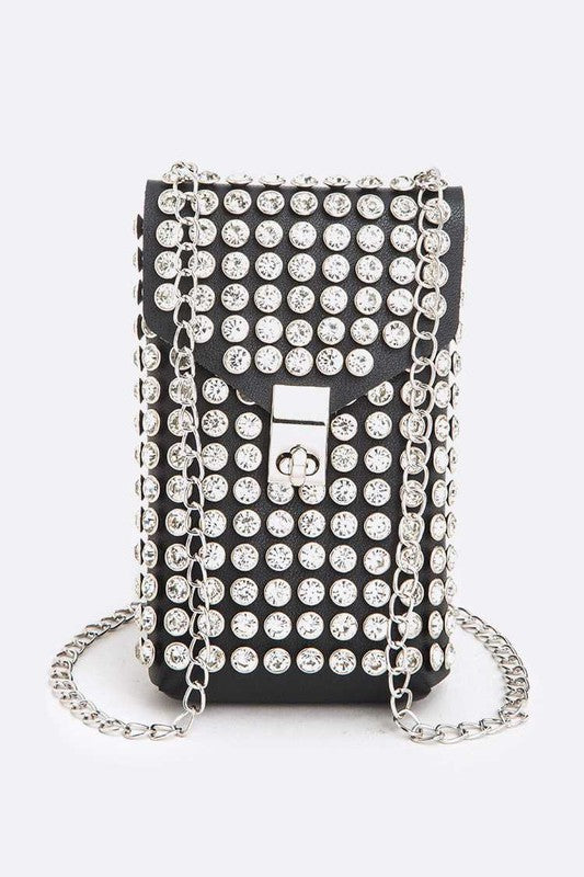 Crystal Studs Cellphone Convertible Bag Artini Accessories