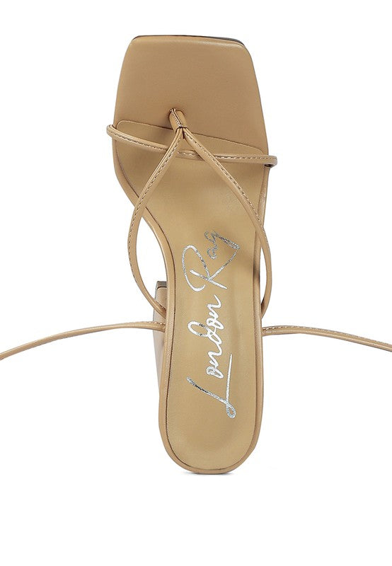 PIRI TOE RING TIE UP BLOCK SANDALS Rag Company