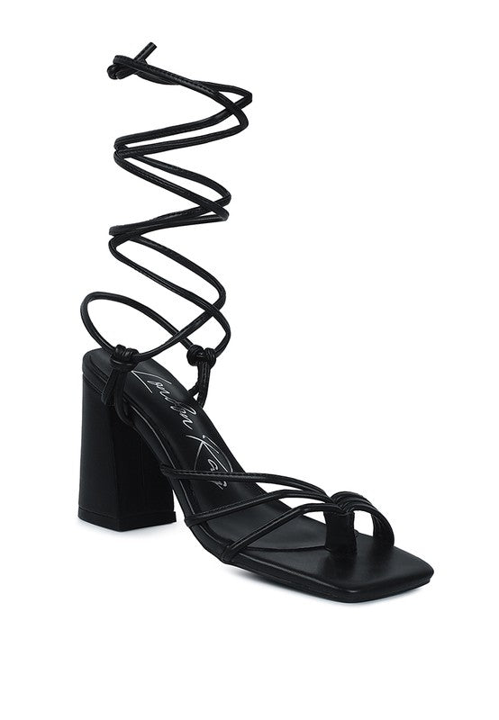 PIRI TOE RING TIE UP BLOCK SANDALS Rag Company