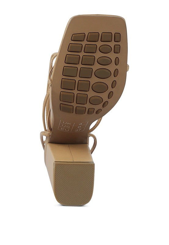 PIRI TOE RING TIE UP BLOCK SANDALS Rag Company