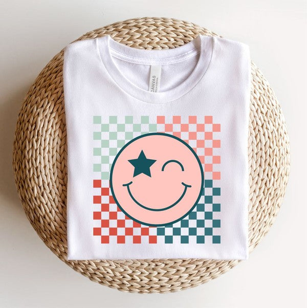 Love More Worry Less Smiley Face Softstyle Tee Ocean and 7th