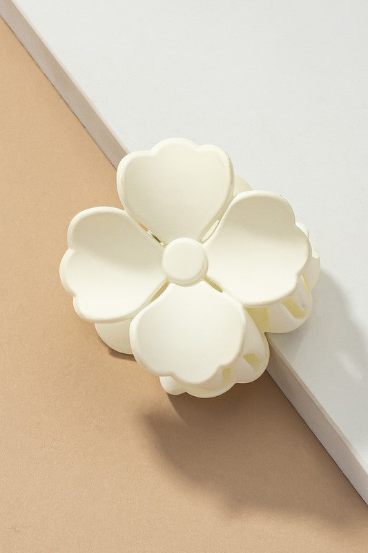 Matte Color Coated Flower Hair Claw Clip LA3accessories