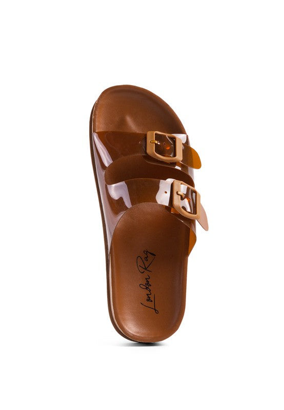 MINATA PLATFORM BUCKLED SLIDE SANDALS Rag Company