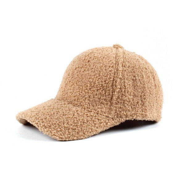 Boucle Sherpa Teddy Bear Knit Ball Cap Aili's Corner