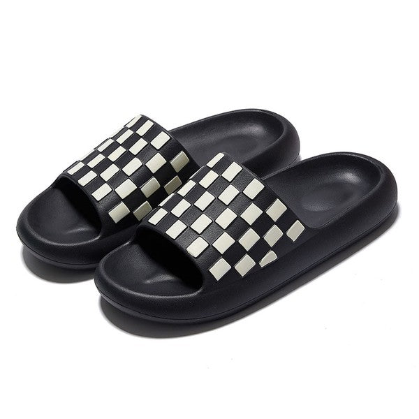 Checkered slides Miss Sparkling