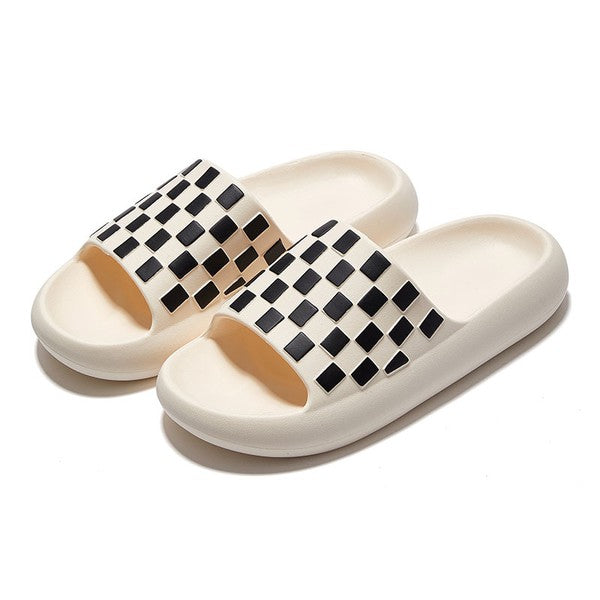 Checkered slides Miss Sparkling