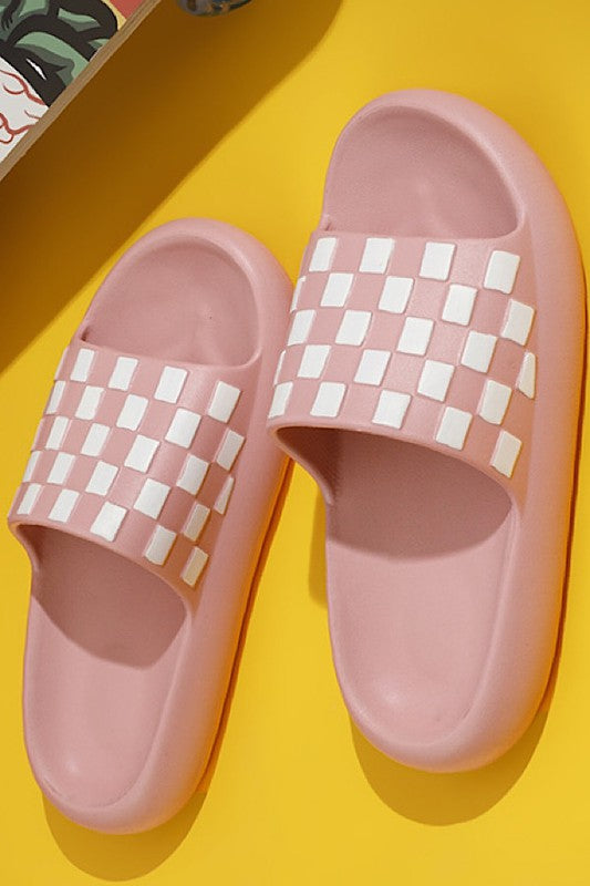 Checkered slides Miss Sparkling