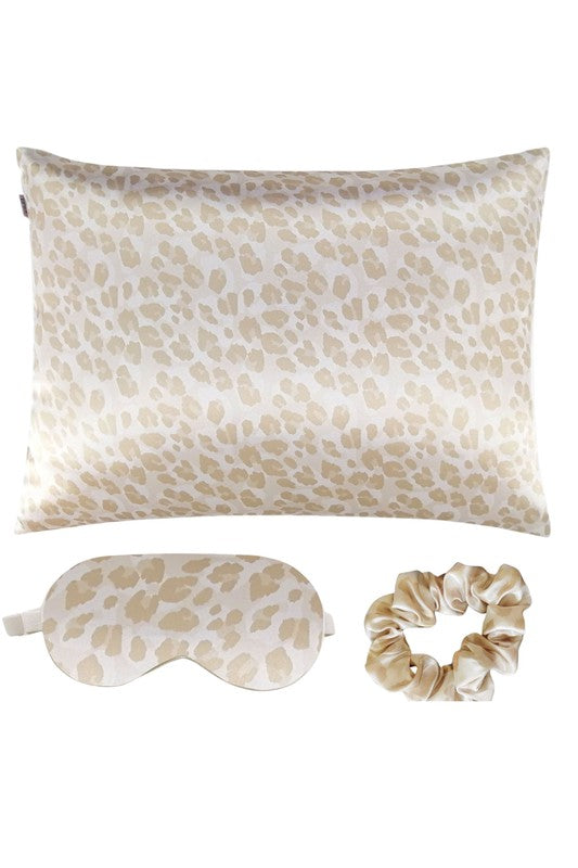 Satin Pillowcase Sleep Mask Scrunchie Gift Set Dani & Em