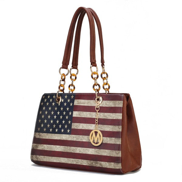 MKF Collection Nevaeh Flag Women Shoulder by Mia k MKF Collection by Mia K