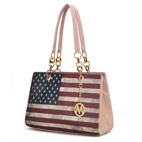 MKF Collection Nevaeh Flag Women Shoulder by Mia k MKF Collection by Mia K