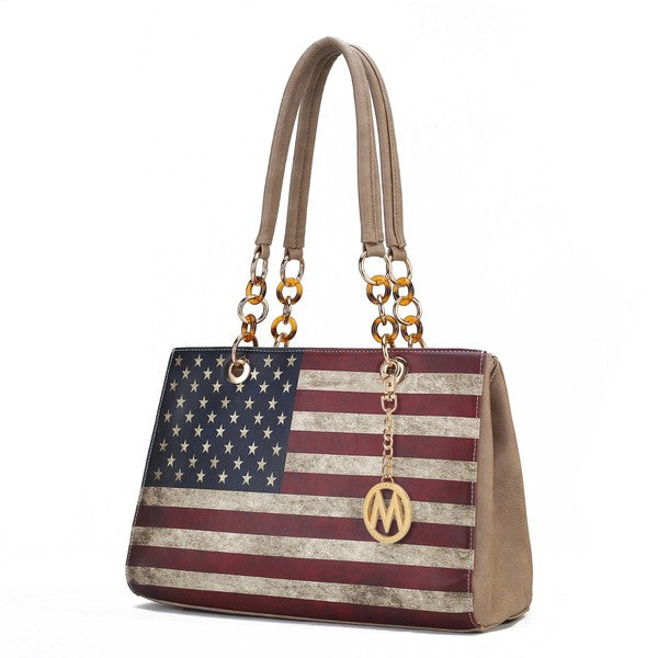 MKF Collection Nevaeh Flag Women Shoulder by Mia k MKF Collection by Mia K