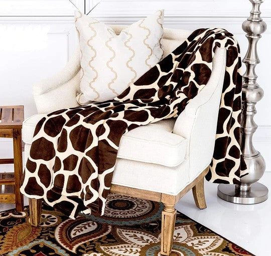Giraffe Super Soft Cozy Bed Throw Flannel Blanket 