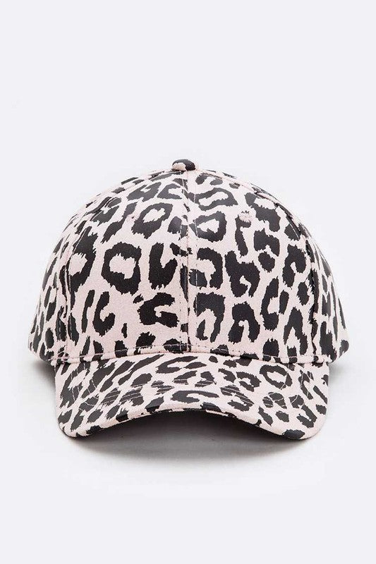 Leopard Printed Faux Suede Soft Cap Artini Accessories